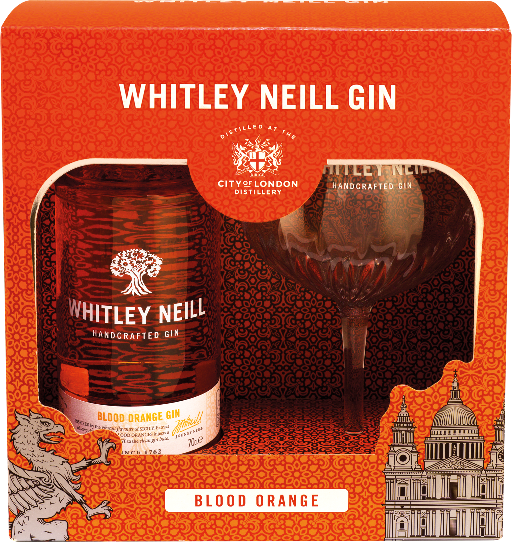 Whitley Neill Blood Orange Gin mit Glas