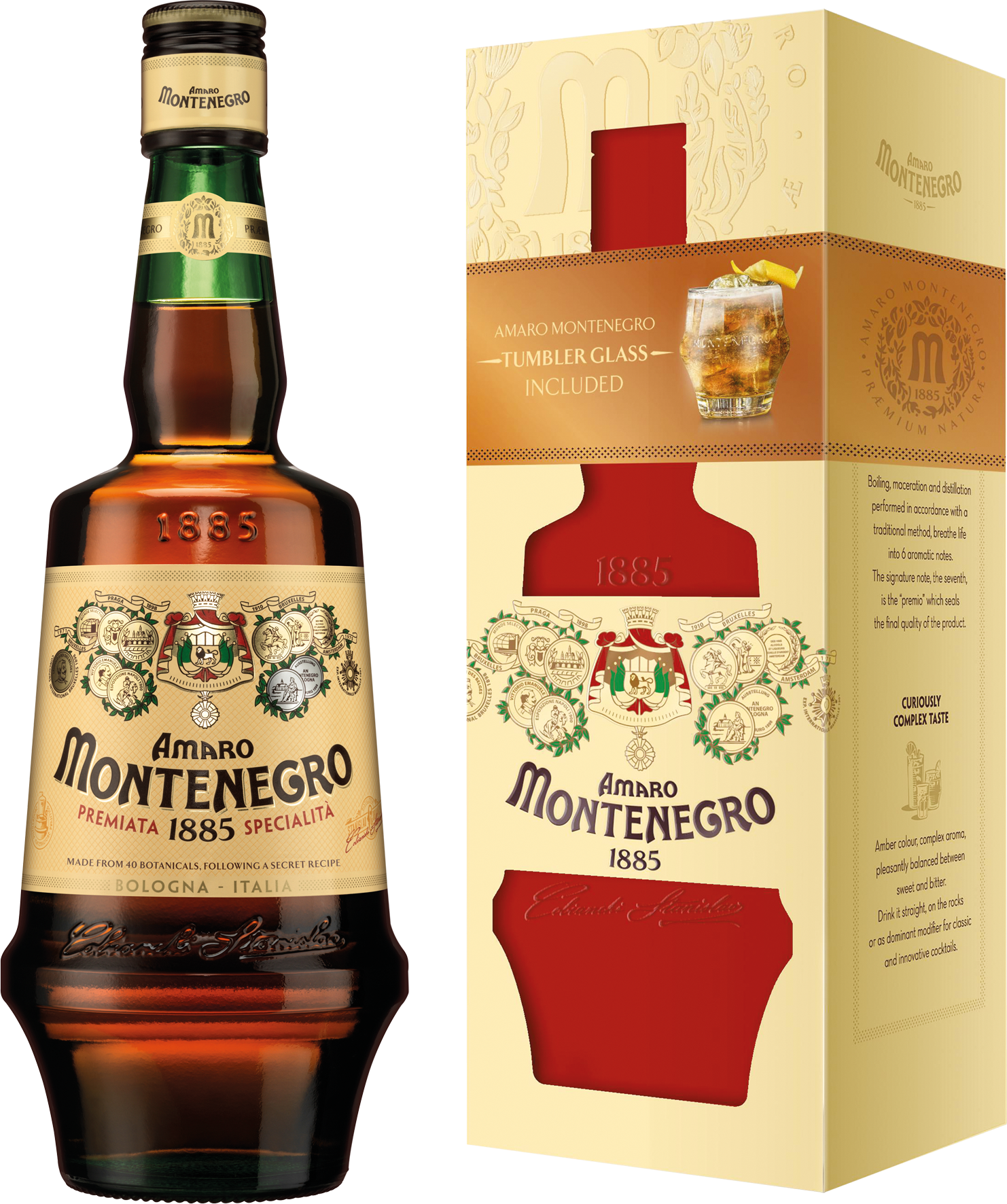 Amaro Montenegro mit Glas
