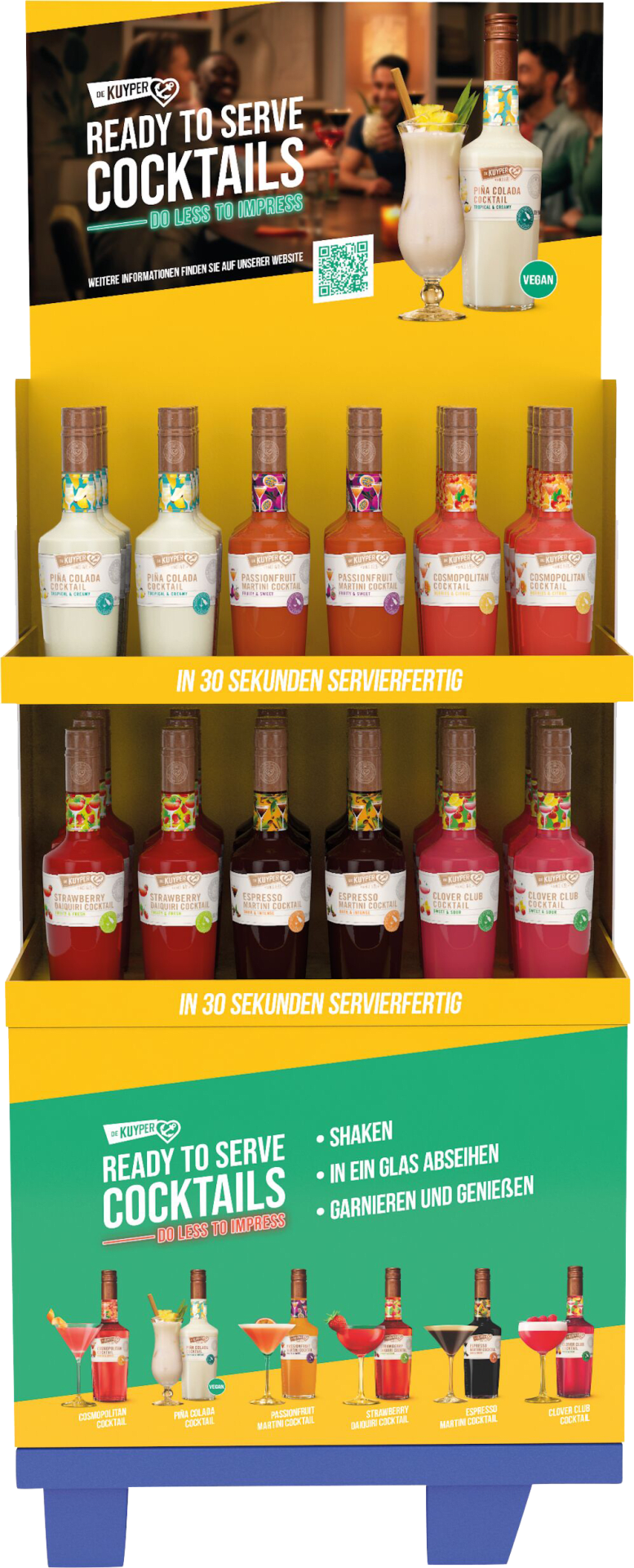 De Kuyper DeKuyper 36er Cocktail Display - 18 l
