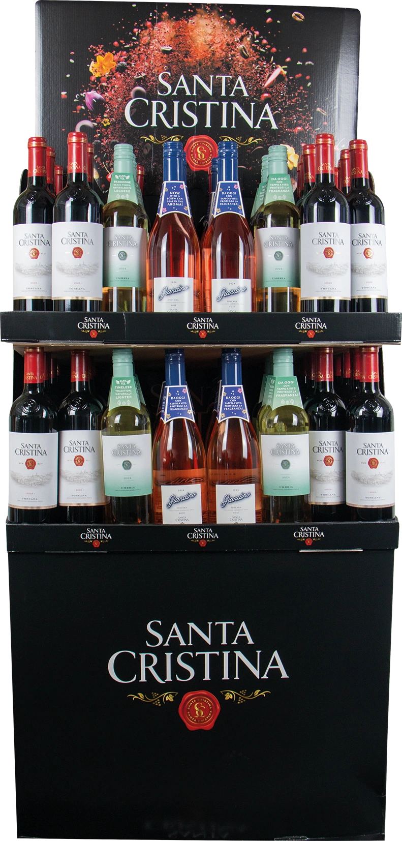 Santa Cristina 60er Mixdisplay - Bianco, Giardino, Rosso